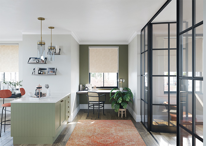 Irregular Tiles, Oatmeal - Roller Blind - Image 8